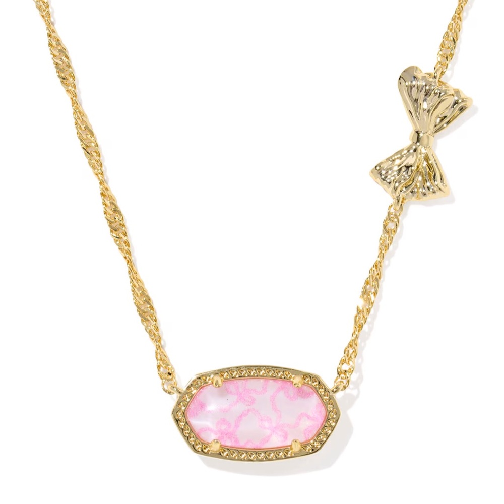 Kendra Scott x LoveShackFancy Gold Bow Elisa Necklace